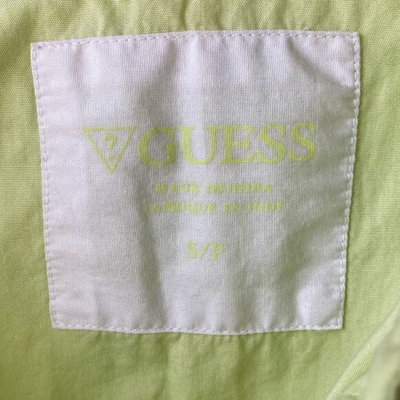 GUESS Men’s Short Sleeve Light Green Button Down Shirt - Picture 11 of 12